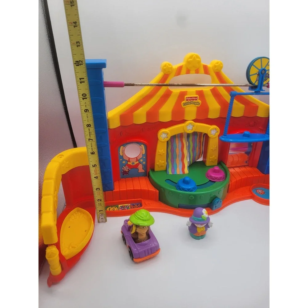 Fisher Price Little People Big Top Circus Playset 77689 Vtg 2002 Clown Monkey